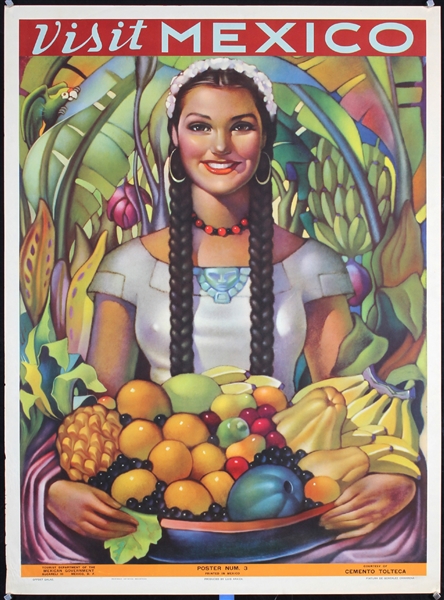 Mexico (Woman with fruit tray) by Jorge Gonzales Camarena, ca. 1945