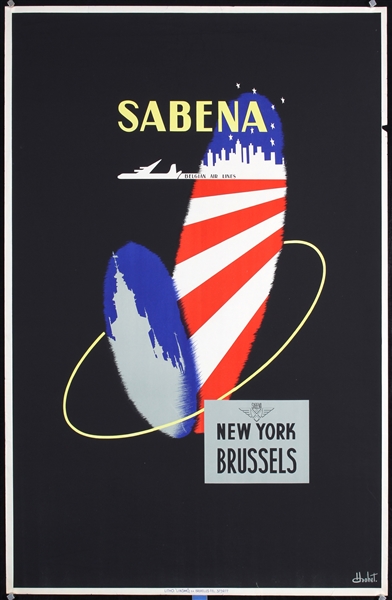 Sabena - New York Brussels by Dohet, ca. 1950