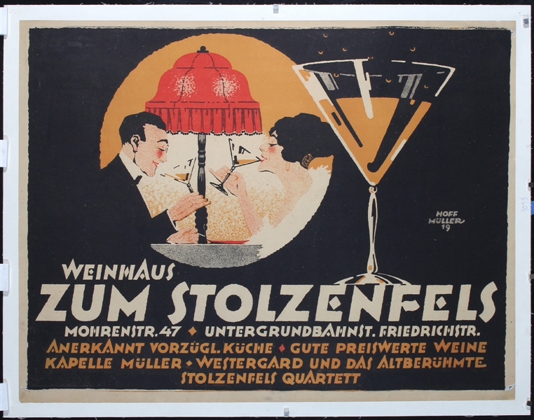 Weinhaus zum Stolzenfels by Hoffmüller. 1919