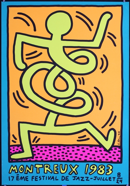 Montreux Jazz by Keith Haring. 1983