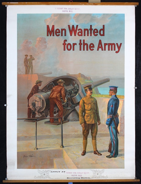 Men Wanted for the Army (Artillery) by Whalen. 1909