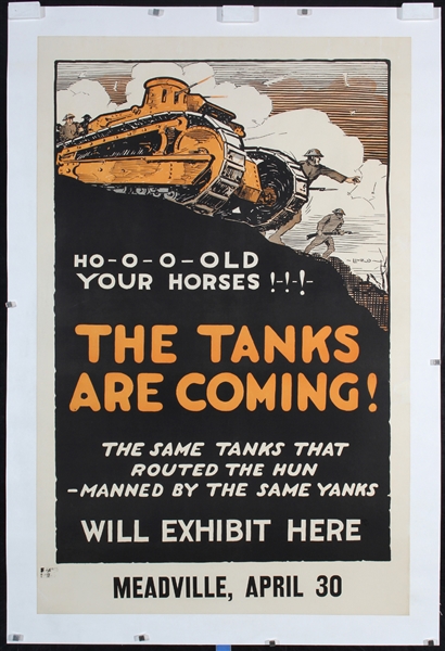The Tanks are coming by Lentz. ca. 1918
