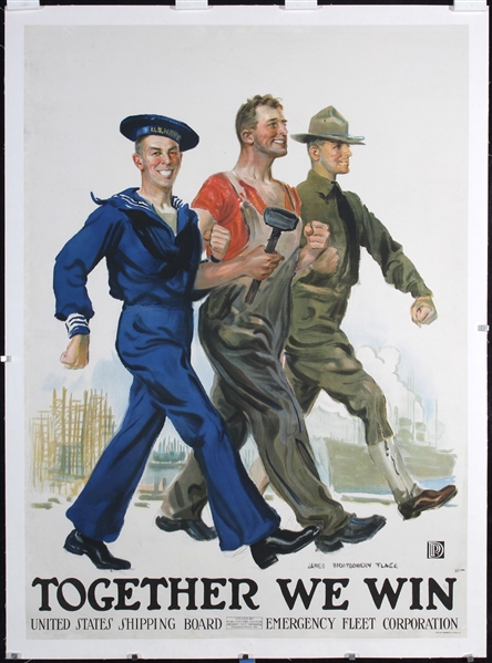 Together we win by James Montgomery Flagg. ca. 1918