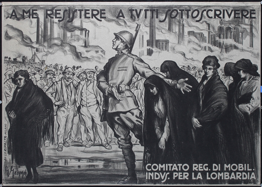 A Me Resistere, A Tutti Sottoscrivere by Greppi. ca. 1916