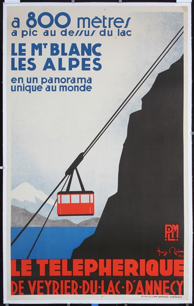 Le Telepherique - Le Mt. Blanc, Les Alpes by Reb. 1934