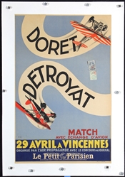 Moret - Detroyat - Match avec Echange dAvion by Vic. 1934