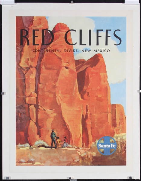 Santa Fe - Red Cliffs by Elms. 1948