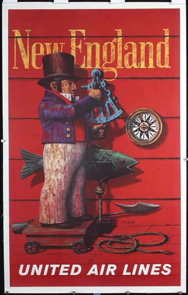 United Air Lines - New England by Stan Galli. ca. 1960