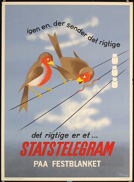 Statstelegram by B. Pramvig. 1942