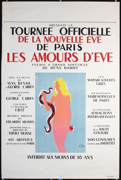 Les Amours dEve by Paul Colin. ca. 1950s