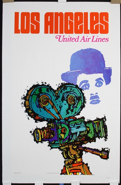 United Air Lines - Los Angeles (Charlie Chaplin), ca. 1965
