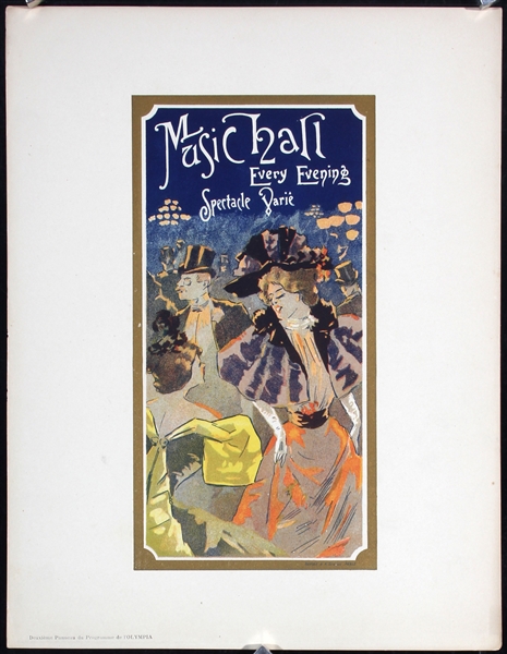 Music Hall - Every Evening (Plate) by Misti, ca. 1899