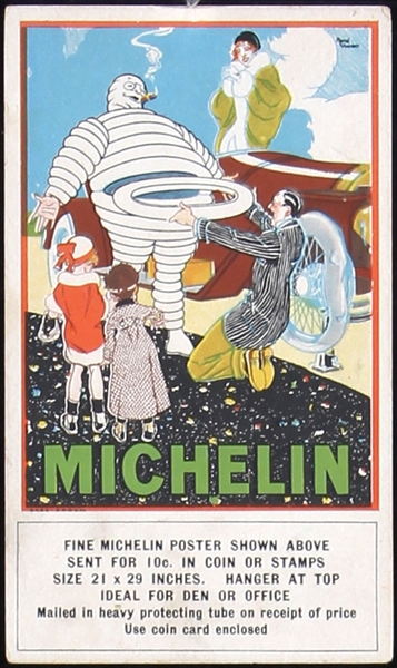 Michelin (Postcard) by Rene Vincent, ca. 1925