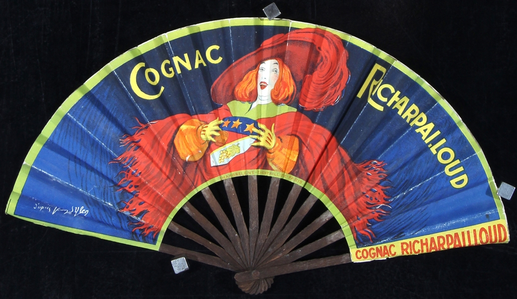 Cognac Richarpailloud (2 Advertising Fans) by Jean D´Ylen, ca. 1930
