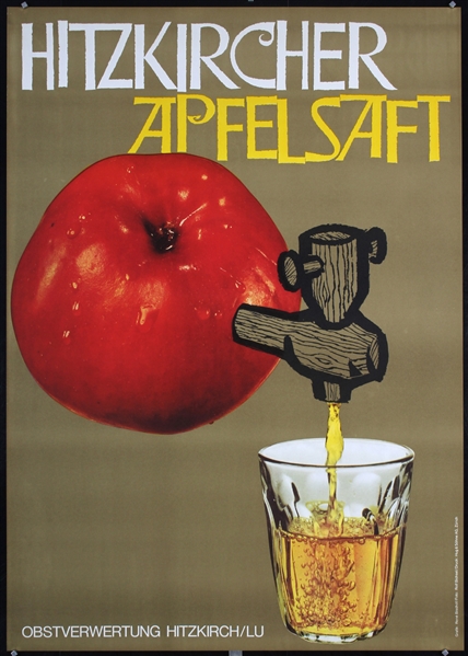 Hitzkircher Apfelsaft by Rene Bischof, ca. 1964
