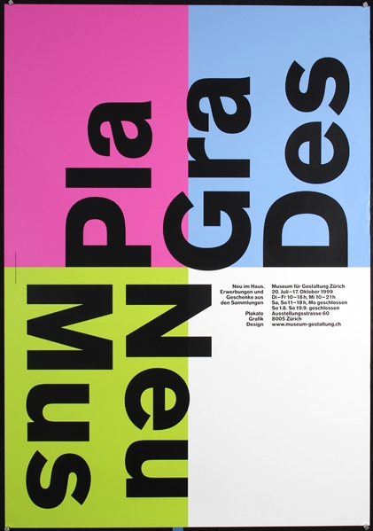 Neu im Haus - Plakate Grafik Design by Staehelin, 1999
