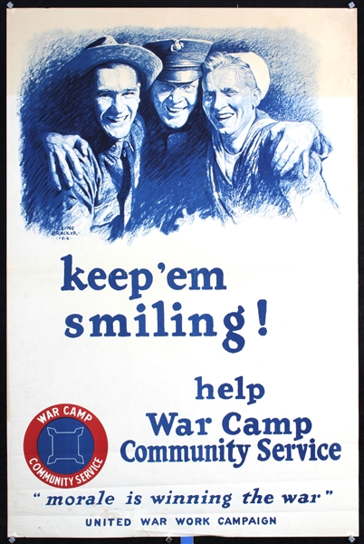 Keep em smiling by Bracker, 1918