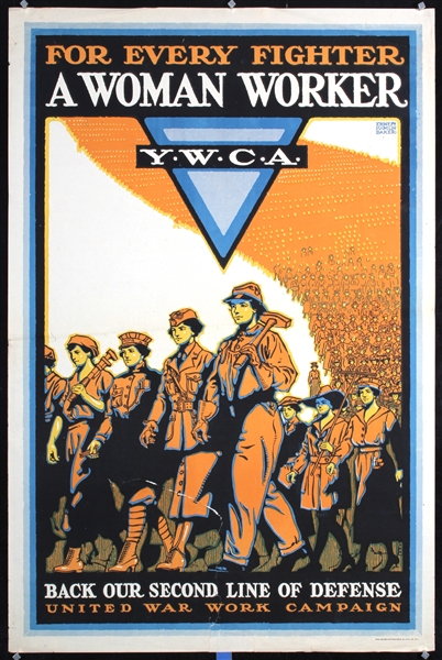 YWCA - For every fighter a woman worker by Ernest Baker, ca. 1918