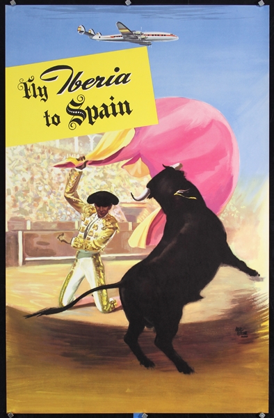 Fly Iberia to Spain by Esteban, ca. 1950