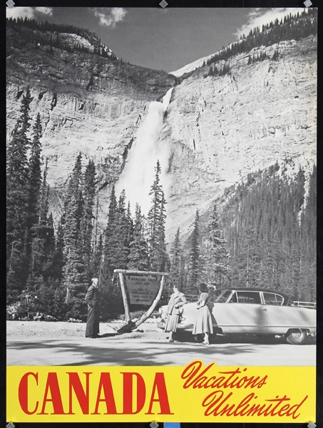 Canada - Vacations Unlimited (Takakkaw Falls) by Goss, ca. 1965