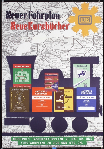 Neuer Fahrplan (Deutsche Bundesbahn) by Geiger, 1960