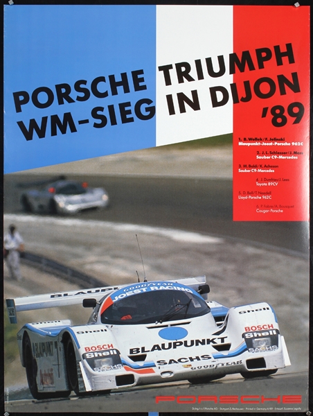 Porsche Triumph WM-Sieg in Dijon by Lagally, 1989