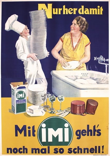 IMI - nur her damit (Washing Dishes) by Anonymous. ca. 1932