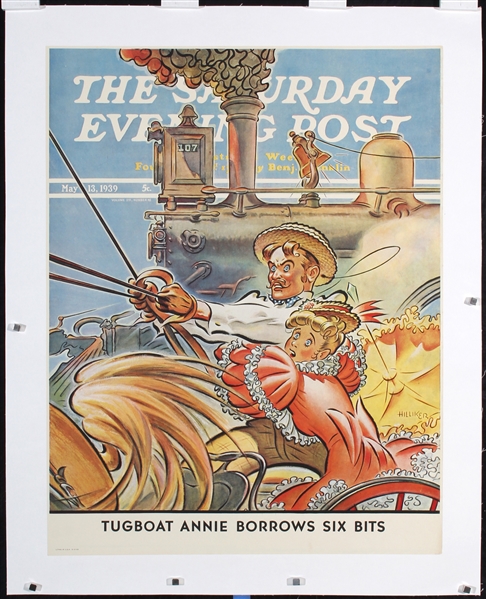 The Saturday Evening Post (Buggy Races Train) by Douglas Hilliker, 1939