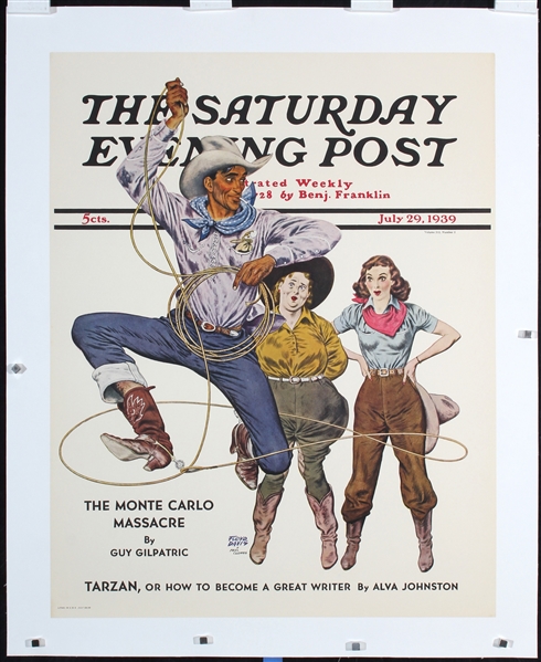 The Saturday Evening Post (Lasso Tricks) by Floyd Davis, 1939
