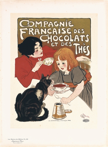 Compagnie Francaise des Chocolats (Maitre) by Steinlen, 1899
