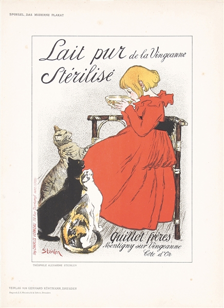 Lait pur Sterilise (Das Moderne Plakat) by Steinlen, 1897