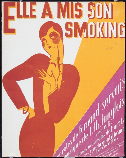 Elle a mis son Smoking (Sheet Music) by René Magritte, 1926