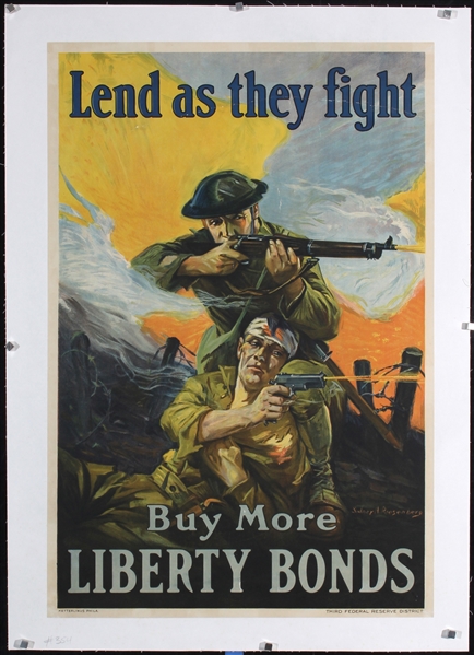 Lend as they fight - Liberty Bonds by Sidney Riesenberg, ca. 1918