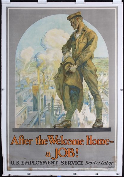 After The Welcome Home - A Job! by Edmund Ashe, ca. 1919