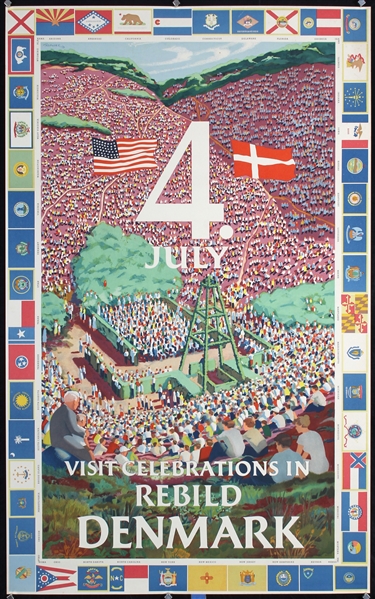 4. July - Visit Celebrations in Rebild Denmark by Thelander, 1953