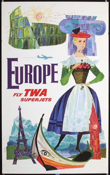 TWA Superjets - Europe by David Klein, ca. 1965