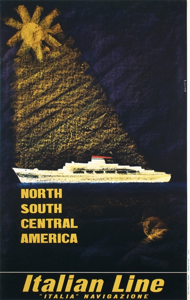 Italian Line - North South Central America by Ancar, 1957