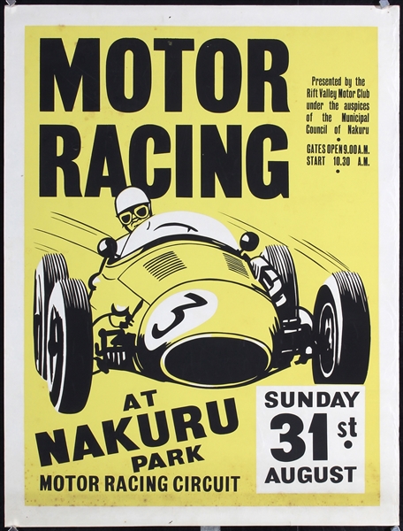 Motor Racing at Nakuru Park, ca. 1963
