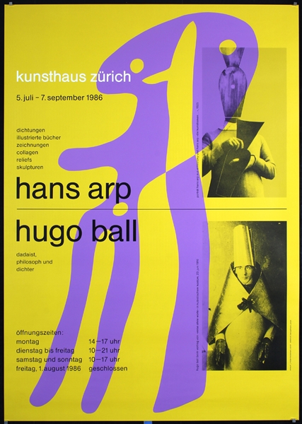 Hans Arp - Hugo Ball by Josef Muller-Brockmann, 1986