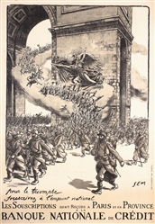 Banque Nationale - pour le triomphe by Sem (Serge Goursat). ca. 1917