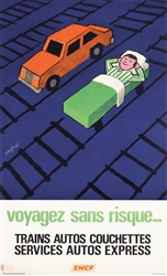Voyagez sans risque - SNCF by Raymond Savignac. 1971