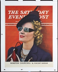The Saturday Evening Post (Woman at Football Game) by Sozio, 1939