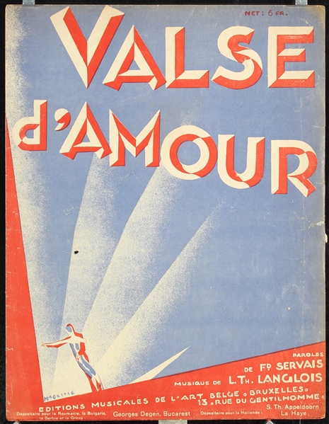 Valse dAmour (Sheet Music) by René Magritte, 1926