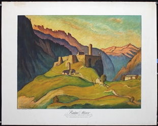 Ruine Misox - Graubünden by Schlatter, 1923
