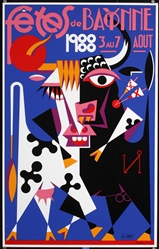 Fete de Bayonne (3 Posters) by Arnaud Saez, 1988 - 1997