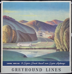 Greyhound Lines (Calendar Top) by Dale Nichols, 1943