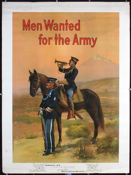 Men Wanted for the Army (Cavalry) by Michael Whalen, 1909