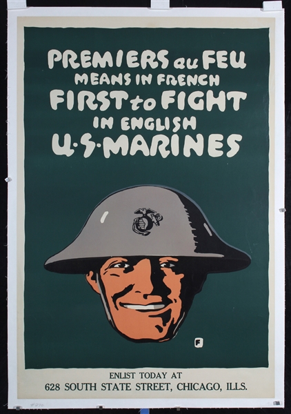 U.S. Marines - First to Fight by Charles Buckles Falls, ca. 1918