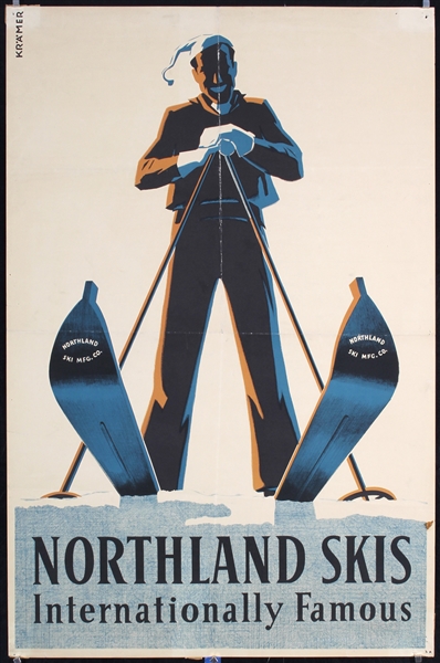 Northland Skis - Internationally Famous by Kramer, ca. 1938