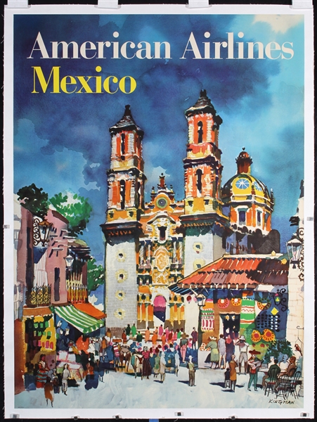 American Airlines - Mexico by Dong Kingman, ca. 1960
